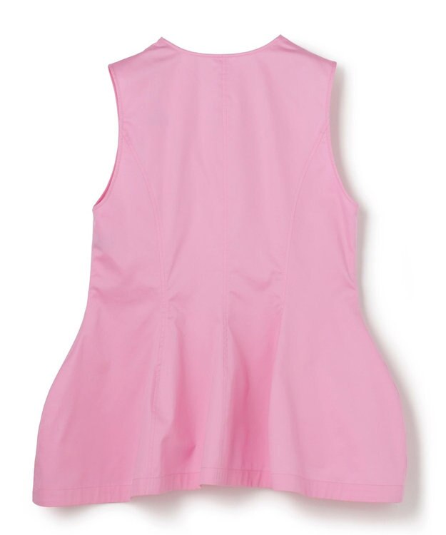 uncrave コットンクロスプレーン ペプラムジレブラウス ピンク