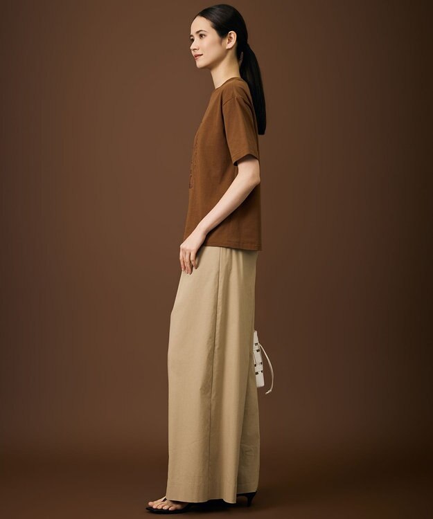 自由区 L アートグラフィック Tシャツ テラコッタブラウン