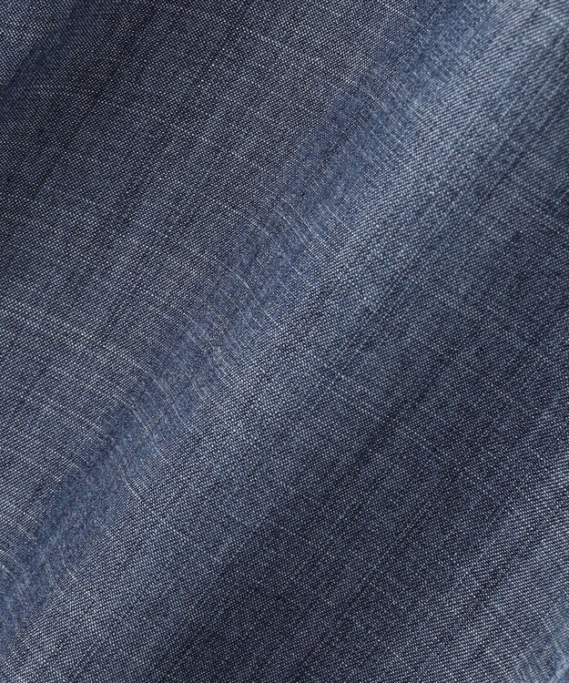 自由区 【洗える・XSサイズあり】テンセルリネンデニム ワンピース ネイビー系