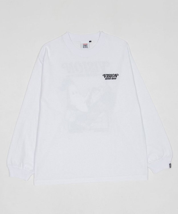 WEGO 【ユニセックス着用ITEM】別注VISIONゴーストスケーターグラフィックT（LS） ホワイト