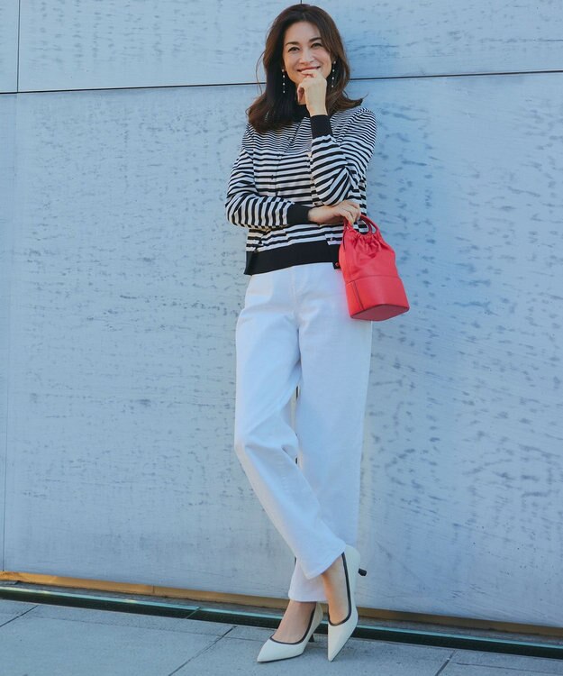 23区 【CLASSY.6月号掲載/洗える】23区DENIM コクーンシルエット パンツ [WEB限定]ホワイト系