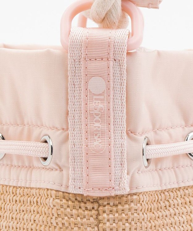 LeSportsac RAFFIA MINI BUCKET/ピーチブラッシュラフィア ピーチブラッシュラフィア