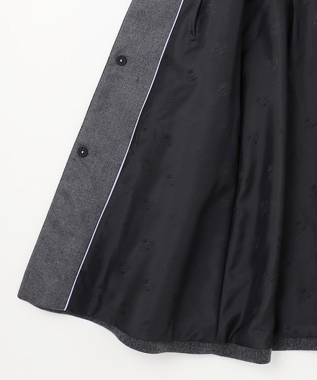 TOCCA 【WEB限定カラー有り】【消臭】MILKY PUFF リボンウールコート チャコールグレー系