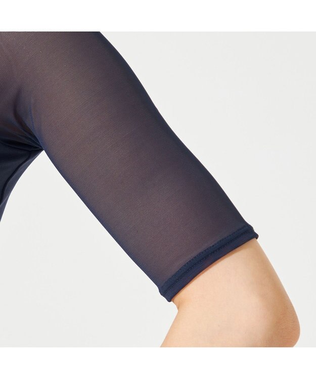 Chacott 5分袖レオタード ネイビー