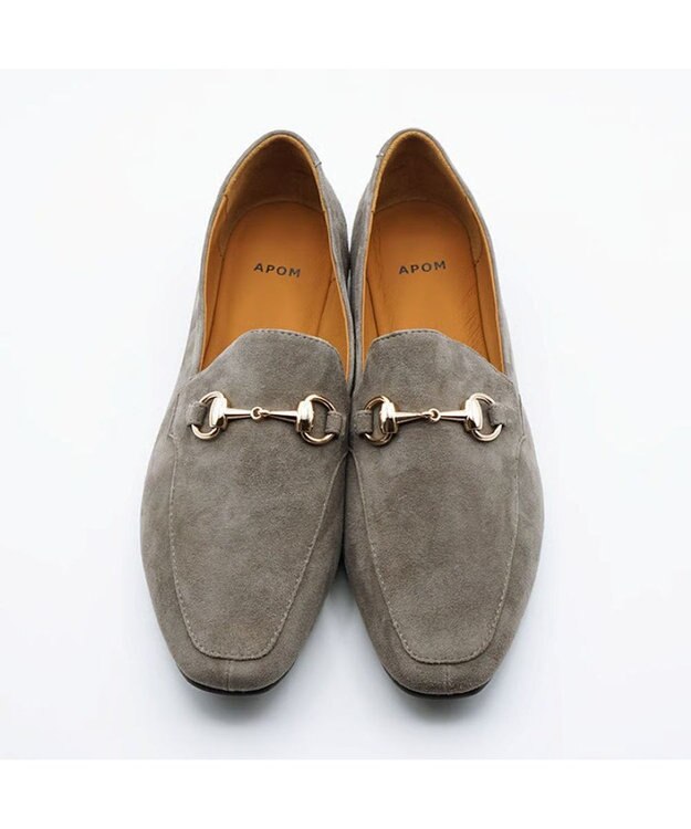 APOM ソフトビットローファー15 グレージュスエード
