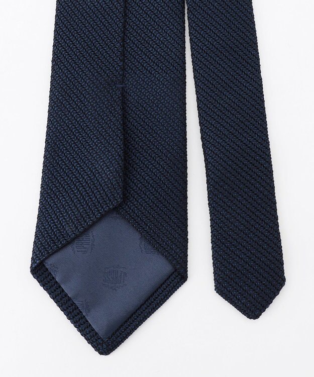 J.PRESS MEN 【KUSKA×J.PRESS ALL HANDMADE GRENADINE COLLECTION】ダークネイビー無地 ネクタイ ネイビー系