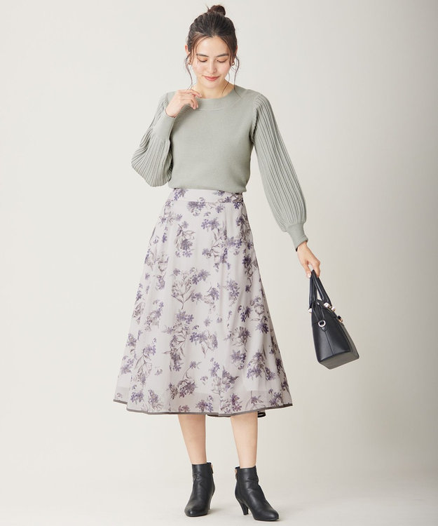 ANY SIS 【洗える】冬のシャルマン パフスリーブ ニット ミント