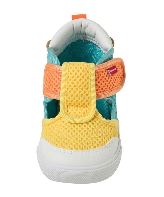 MIKI HOUSE HOT BISCUITS 【14-15cm】かかと顔 メッシュ セカンドベビーシューズ 黄