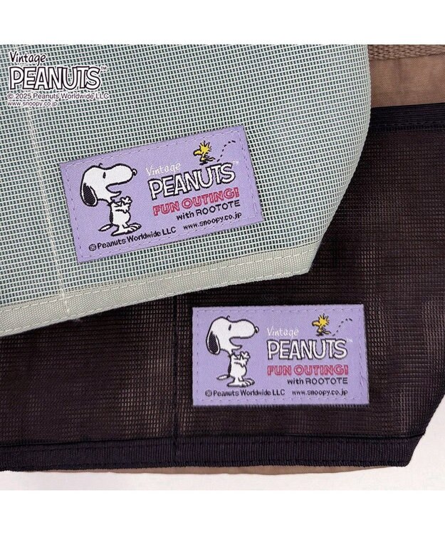 ROOTOTE 8438【スヌーピー】IP.サコッシュ.ポリ.ピーナッツ-0F 01：ブラック