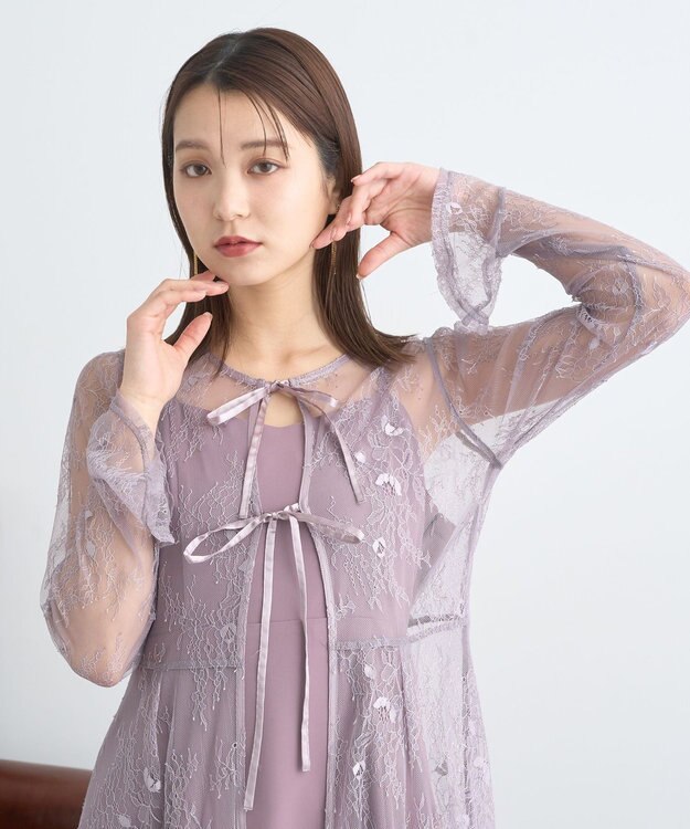 earth music&ecology SET2点レースワンピース＋キャミワンピース ピンク