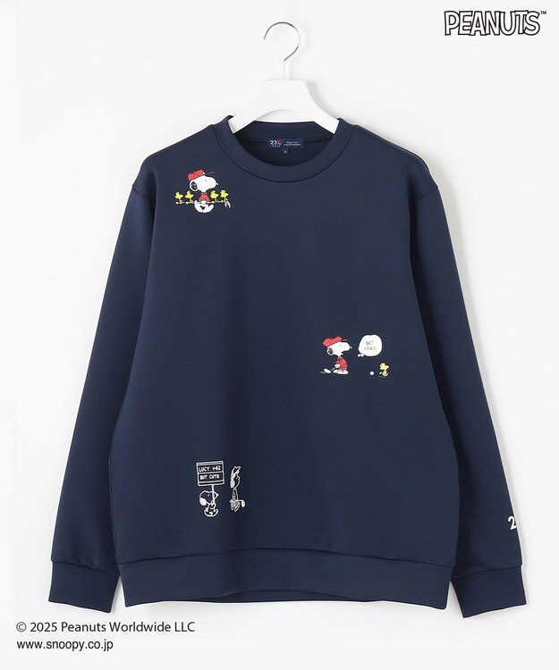 23区GOLF 【MEN】『PEANUTS』コラボプリントトレーナー ネイビー系