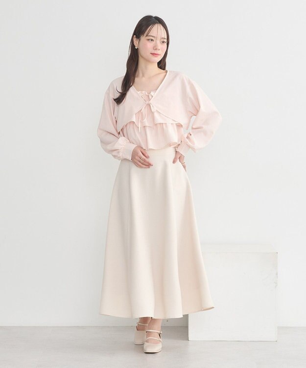 earth music&ecology ティアードアンサンブルブラウス Pink