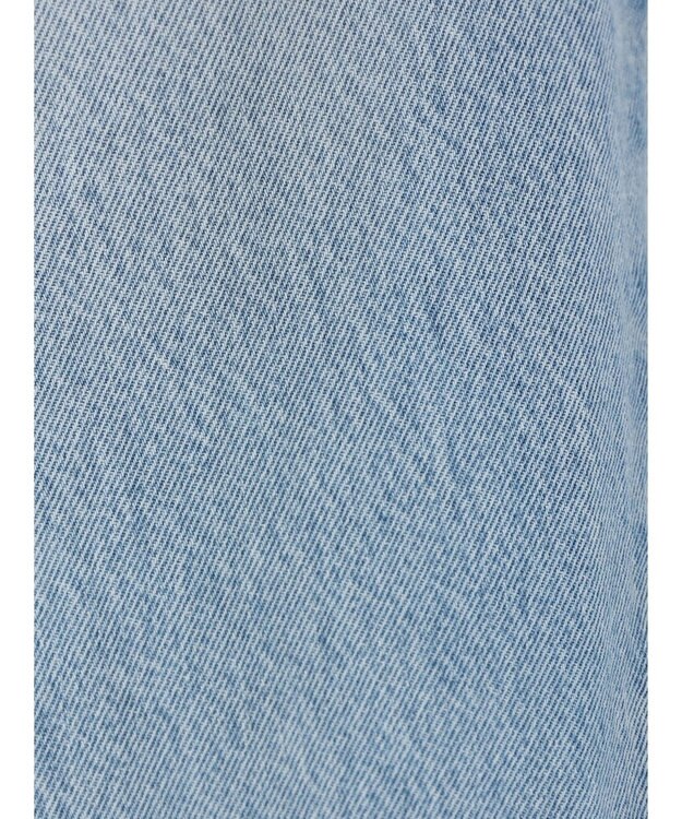 earth music&ecology ウ゛ィンテージ加工セルフカットワイドデニム Light Indigo