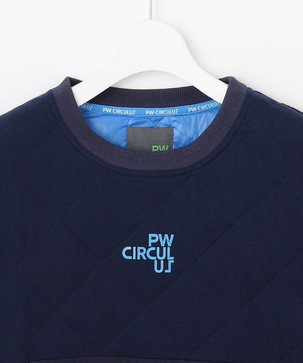 PW CIRCULUS 【裏地付き/防寒】【WOMEN】キルティングスエットプルオーバー ネイビー系