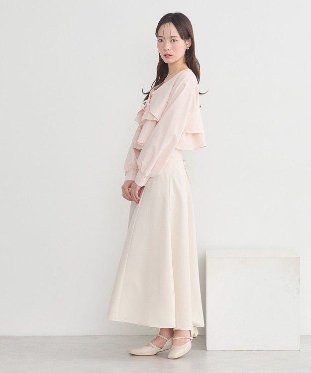 earth music&ecology ティアードアンサンブルブラウス Pink