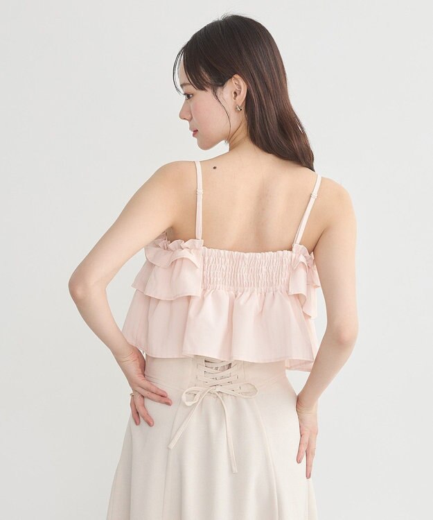 earth music&ecology ティアードアンサンブルブラウス Pink