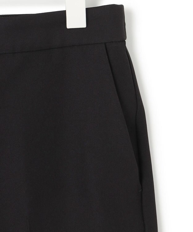 ICB 【洗える】トリアセドライストレッチ クロップドパンツ ブラック系