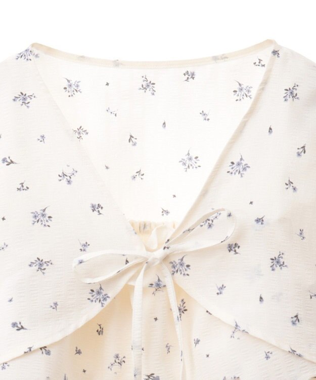 earth music&ecology ティアードアンサンブルブラウス Ivory