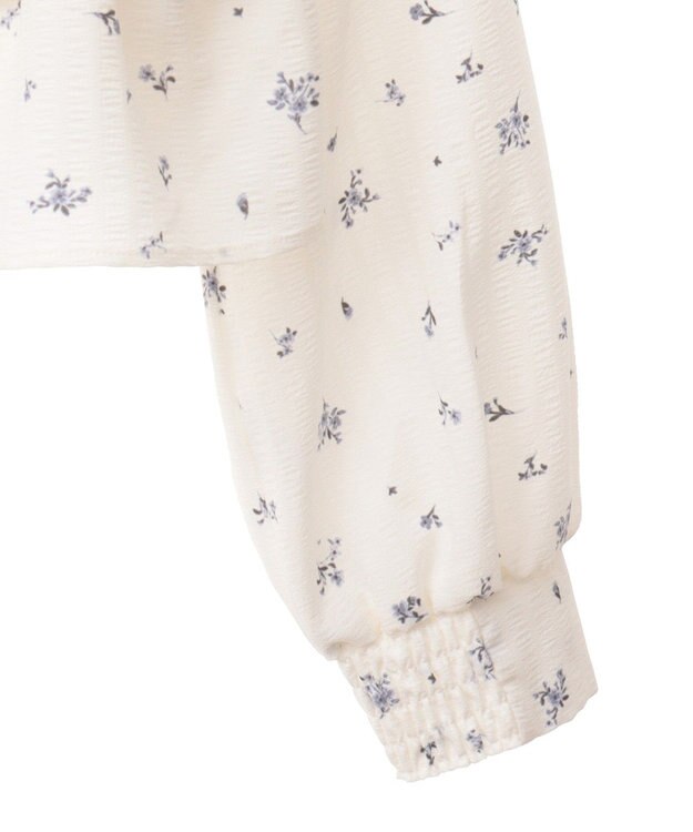 earth music&ecology ティアードアンサンブルブラウス Ivory