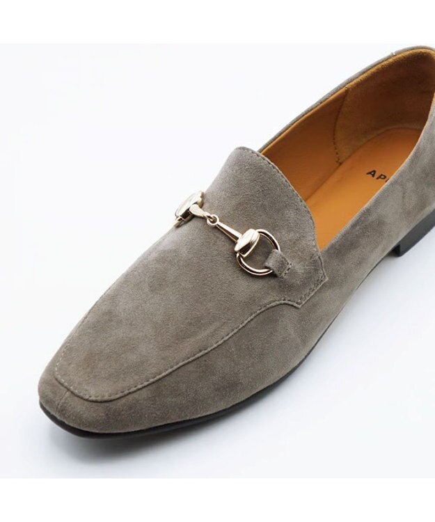 APOM ソフトビットローファー15 グレージュスエード