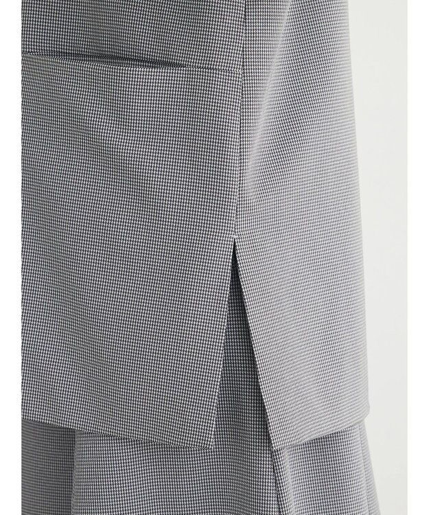 Green Parks きれいシルエット千鳥柄ジレ Hounds Tooth