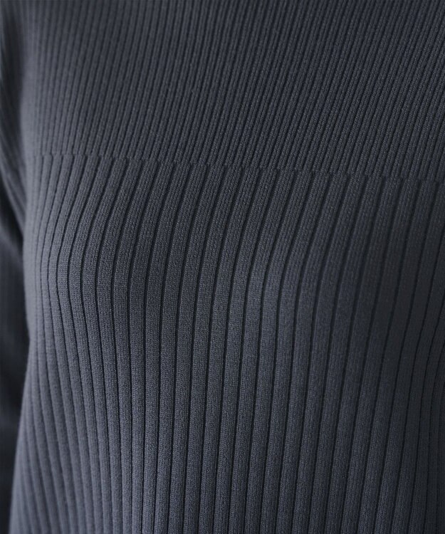 Tiaclasse 【安田美沙子さん着用・新色・XSサイズ追加】リブ切替ニットワンピース チャコールグレー