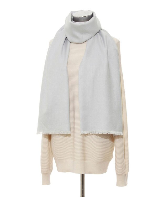 MOONBAT FURLA シルクカシミヤ無地ストール/幅55cm/UV/洗える ラベンダー