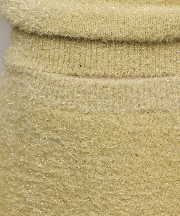 GRACE CONTINENTAL ラメフェザーニットスカート イエロー