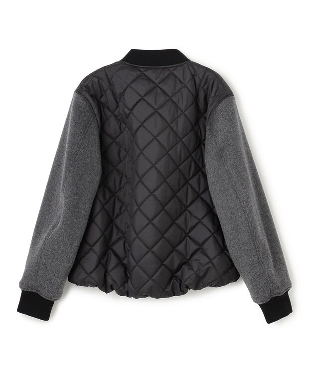 BEIGE， 【GISELe 10月号掲載】DOVER / 異素材ウールキルティングブルゾン Black × Charcoal