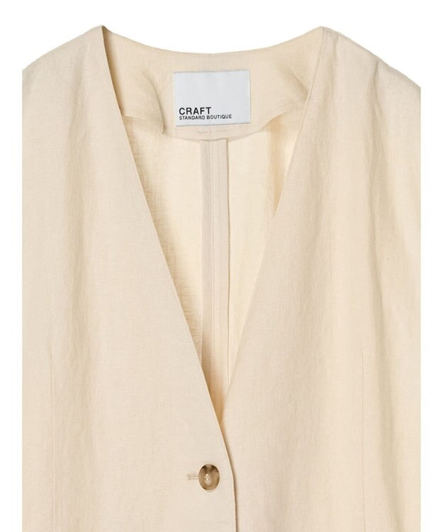 CRAFT STANDARD BOUTIQUE 【キナリノ別注】リネンレーヨンジレベスト Ivory