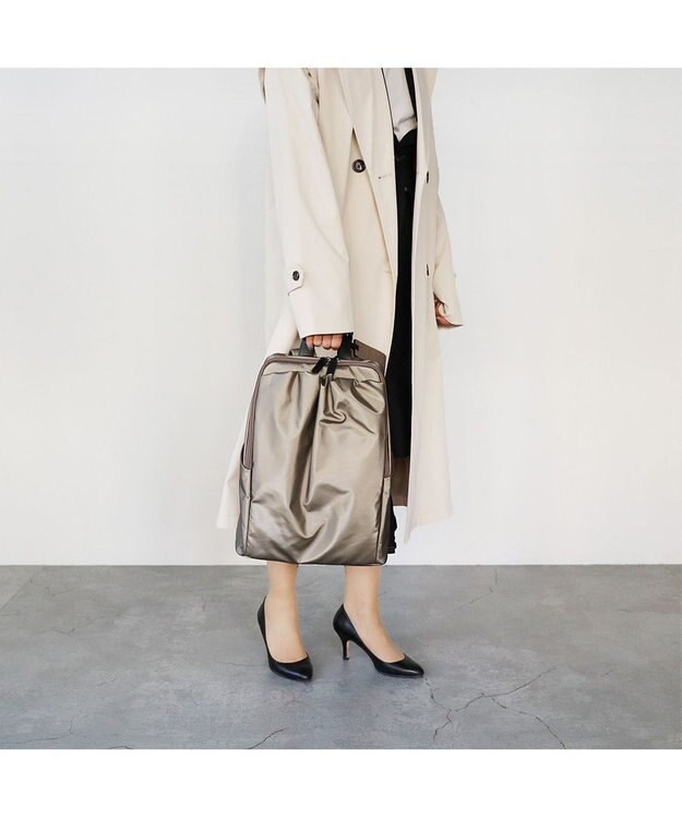 PELLE BORSA 13インチPCギャザーリュック Cheers チアーズ 4650 トープ