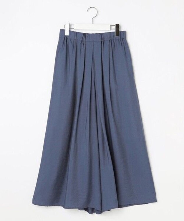 自由区 S 【カタログ掲載・ご好評アイテム・累計2500本・新色追加・ウエストゴム・セットアップ対応】エアリーツイルキュロット パンツ ブルーグレー