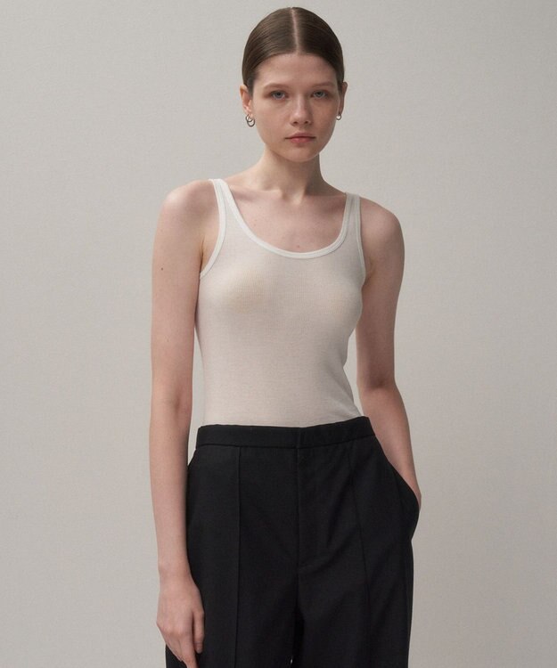 ATON COMPACT RIB | タンクトップ WHITE