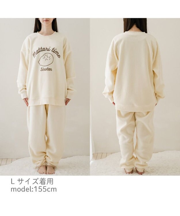 Mother garden しろたん フリース ルームウェア 上下セット ユニセックス ホワイト