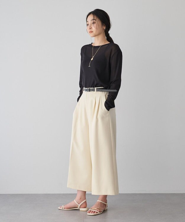 YECCA VECCA クルーネックシアートップス Off White