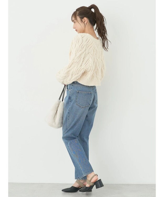 earth music&ecology ｍｉｘケーブルカーディガン Off White