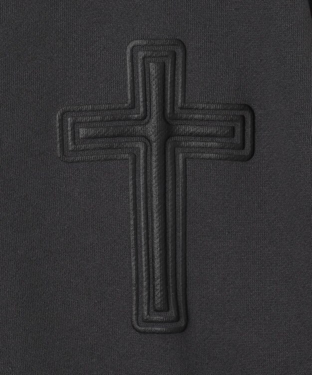 WEGO 【裏起毛/セットアップ対応】グラフィック裏起毛ZIPビッグパーカー グレー