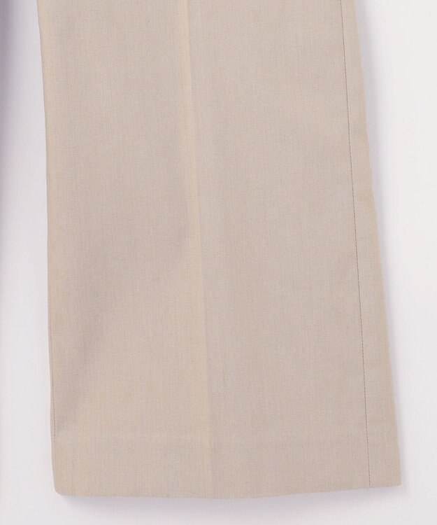 自由区 【接触冷感・UVカット・吸水速乾・洗える】シェルタリングオックスストレート パンツ シャンブレーベージュ