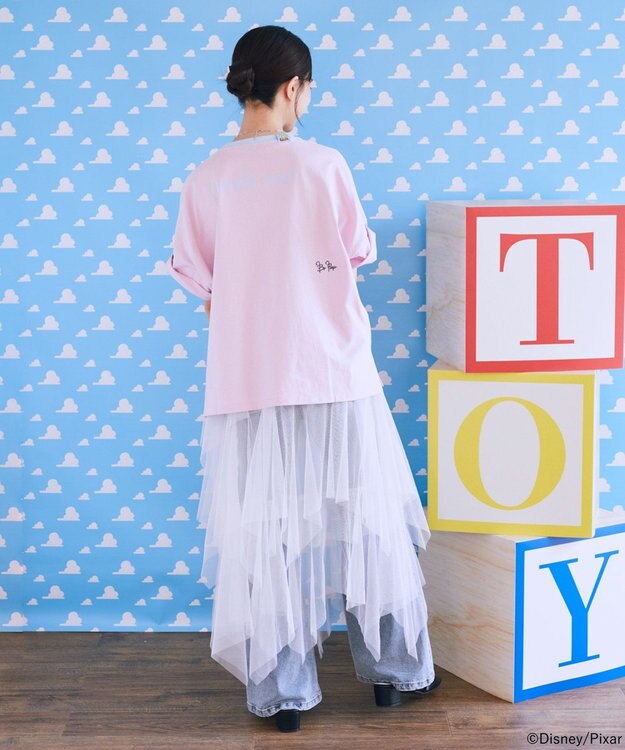 earth music&ecology 【予約】リンガーTシャツ/TOY STORY ピンク