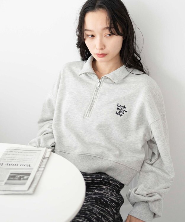 WEGO ハーフジップショートスウェット 柄6