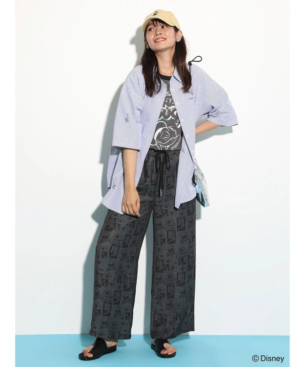 Green Parks ドナルドダック９０ｔｈ／アソートリンガー半袖ＴＥＥ Charcoal Gray