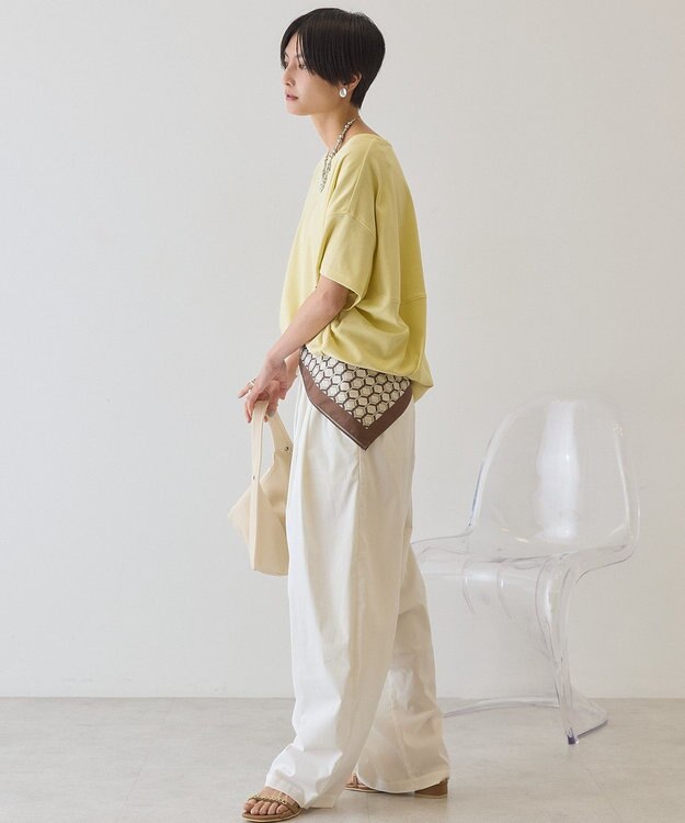 AMERICAN HOLIC 半袖コクーンカットプルオーバー Yellow