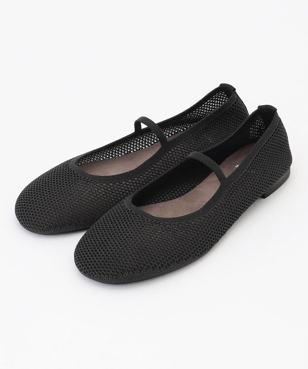 steppi 【一部店舗限定 / 片足わずか80g】シースルー ラウンド フラットパンプス ベージュ