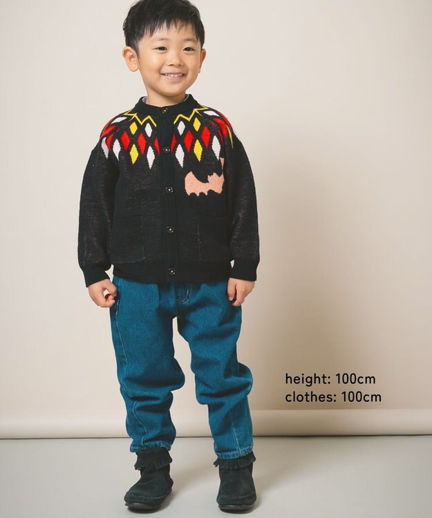 ami amie 【UNISEX】コウモリカーディガン85cm～130cm ブラック