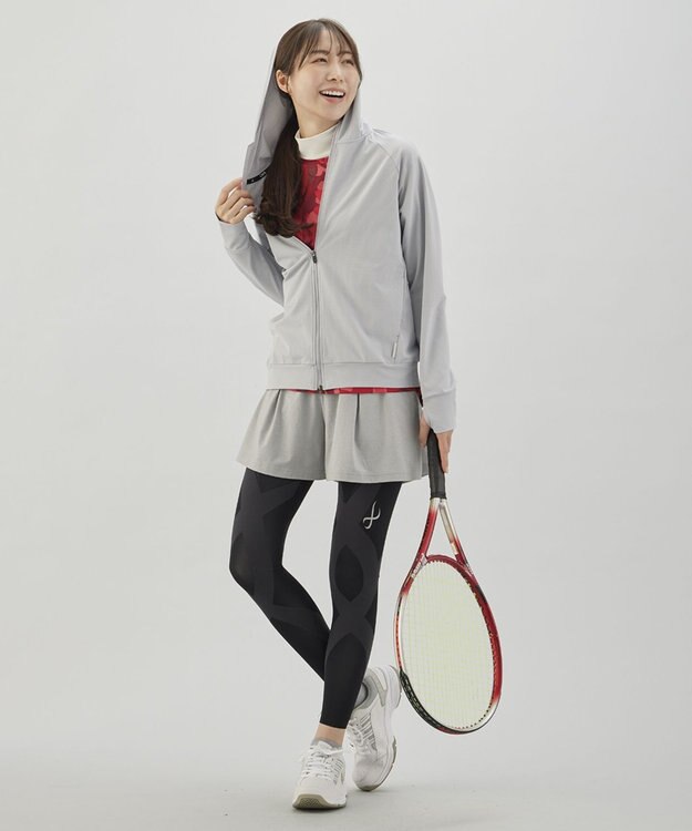 CW-X 【WOMEN】 CW-X ボトムス キュロットパンツ 3分丈 ほどよいストレッチ性 吸汗速乾(本体) レディース DHY303 /ワコール シルバーグレー