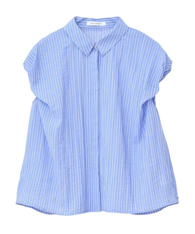 AMERICAN HOLIC バルーンスリーブドロストブラウス Stripe