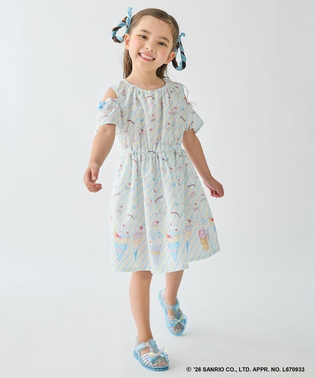 ANY KIDS 【サンリオキャラクターズ×ANY KIDS】2WAY ファンシーワンピース シナモロール×サックスブルー
