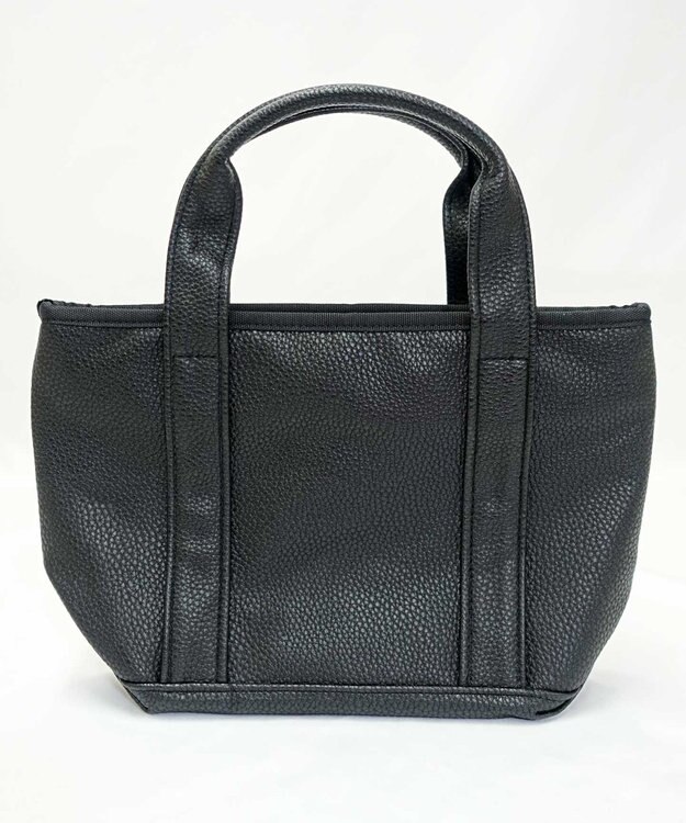 +RING 【合皮/しぼ加工】手提げミニバッグ synthetic leather mini bag black SR405 黒