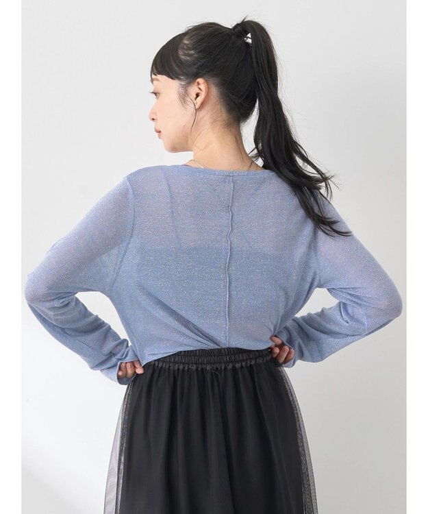 earth music&ecology ラメシアープルオーバー Blue