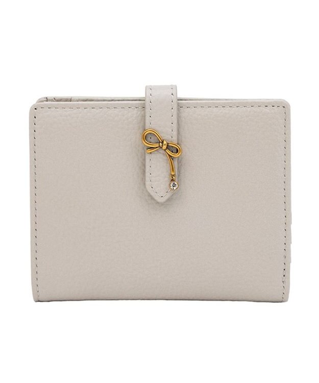 LANVIN en Bleu リュバン コンパクト二つ折り財布 ベージュ